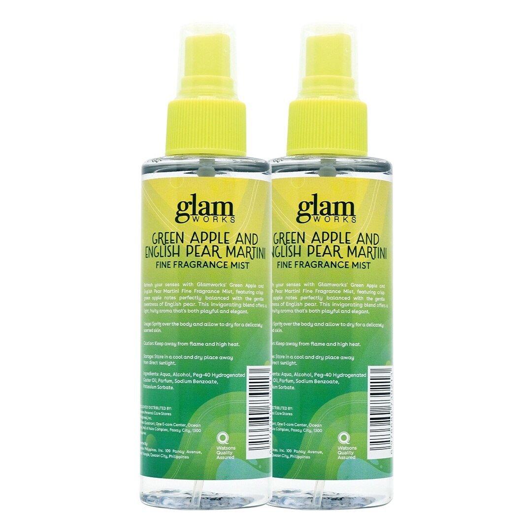 GLAMWORKS Green Apple and English Pear Martini Fine Fragrance Mist 150ml