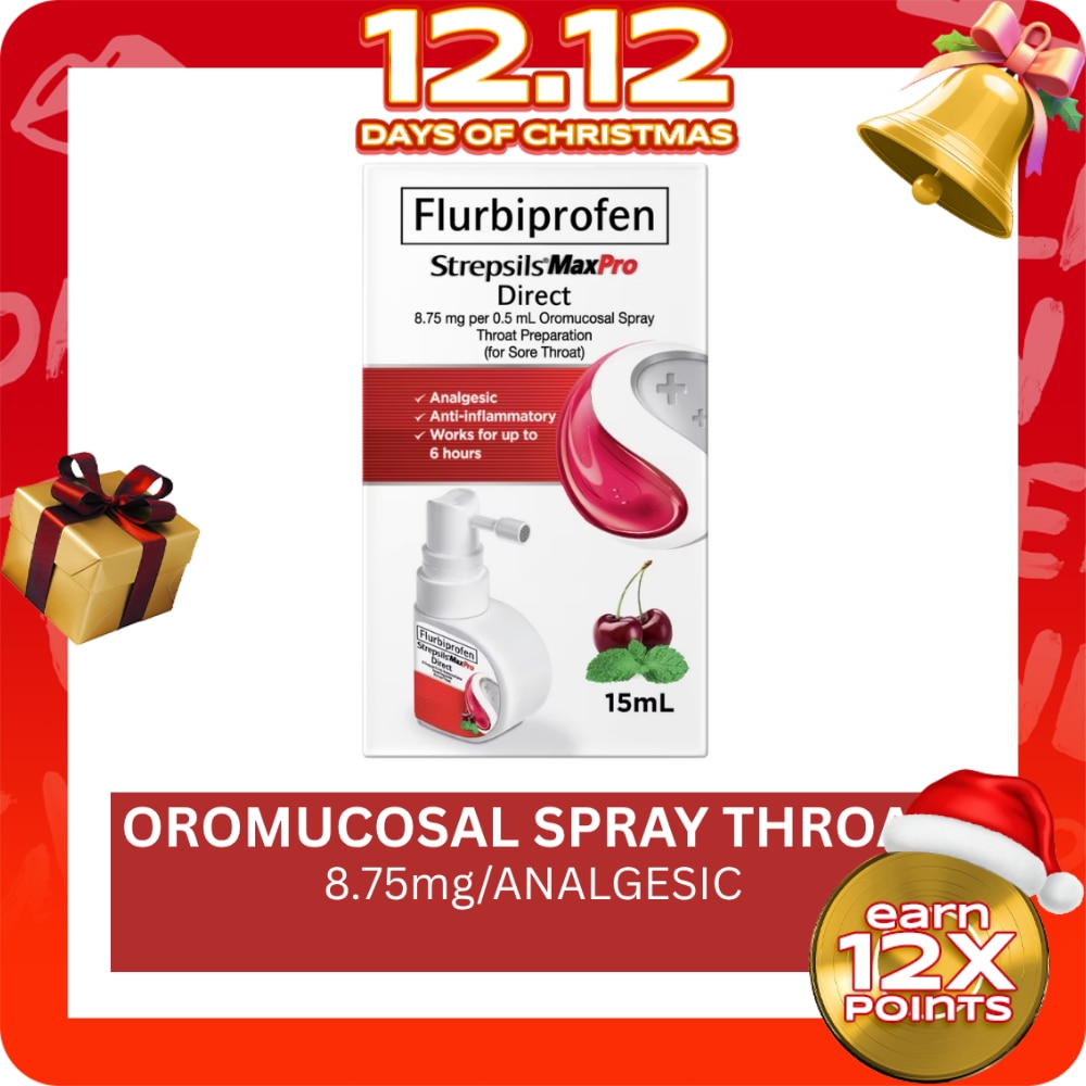 STREPSILS MaxPro Direct Spray For Sore Throat 15ml