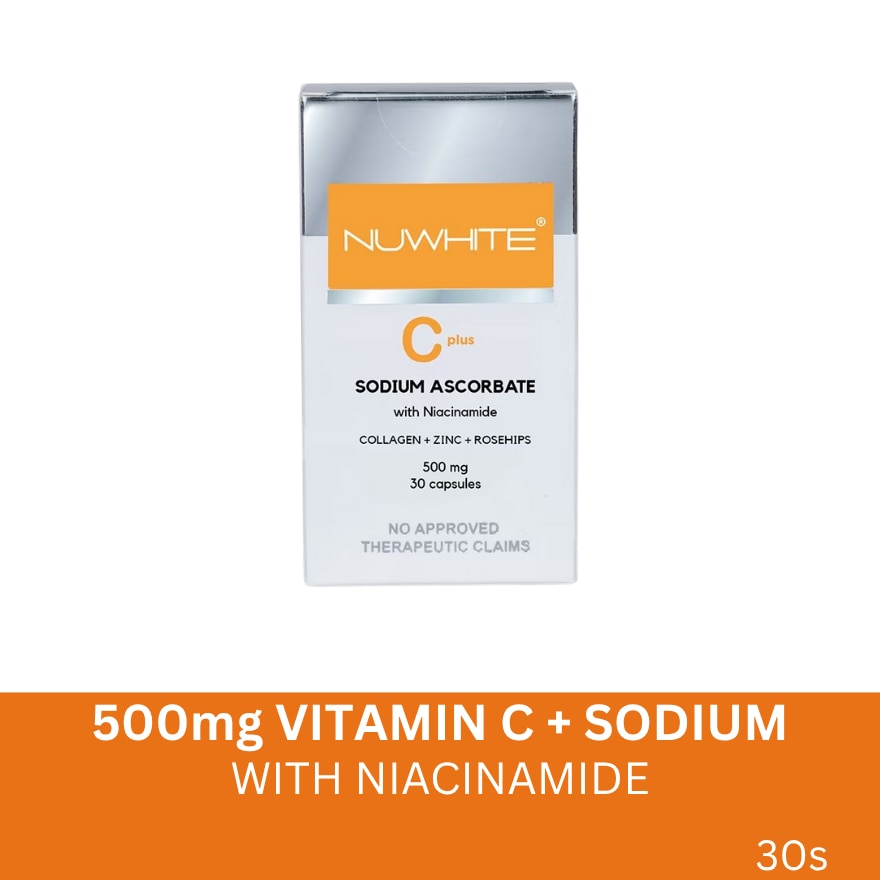 NUWHITE Vitamin C plus Sodium Ascorbate with Niacinamide 500mg 30 capsules