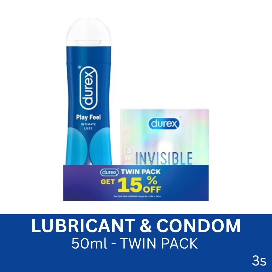 DUREX Play Feel 50ml and Invisible 3s Bundle