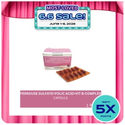 WATSONS GENERICS - WATSONS GENERICS WATSONS GENERICS Iron+Folic Acid+Vitamin B Complex Capsule Sold Per Piece