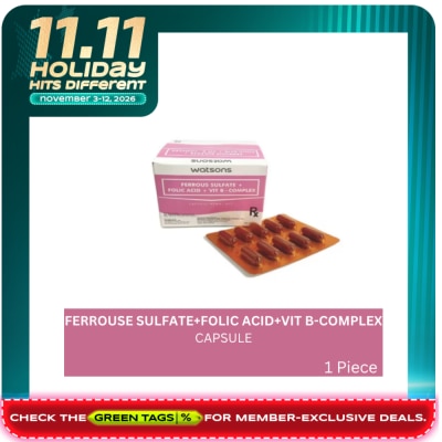 WATSONS GENERICS WATSONS GENERICS WATSONS GENERICS Iron+Folic Acid+Vitamin B Complex Capsule Sold Per Piece image
