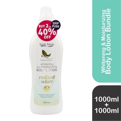 BODY TREATS BODY TREATS Whitening & Moisturizing Body Lotion Radiant White 1l Bundle