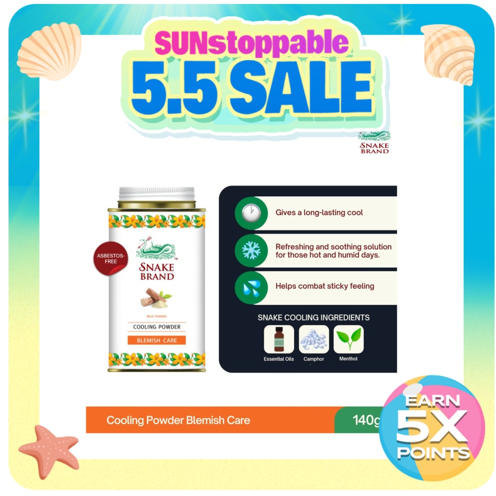 SNAKE BRAND Cooling Powder Blemish Care 140g