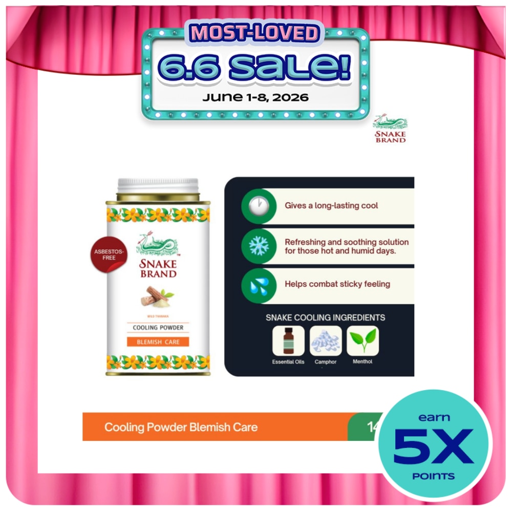 SNAKE BRAND Cooling Powder Blemish Care 140g
