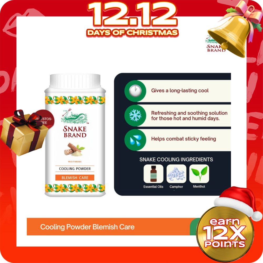 SNAKE BRAND Cooling Powder Blemish Care 50g