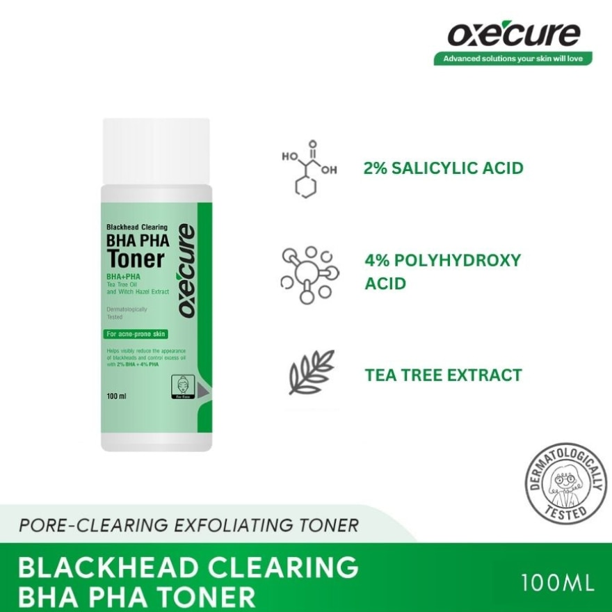 OXECURE Blackhead Clearing BHA PHA Toner 100ml