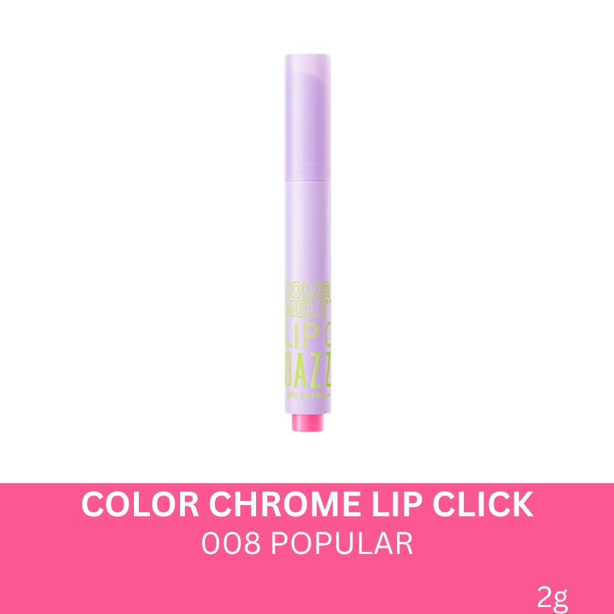 DAZZLE ME Color Chrome Lip Click- 008 Popular 2g