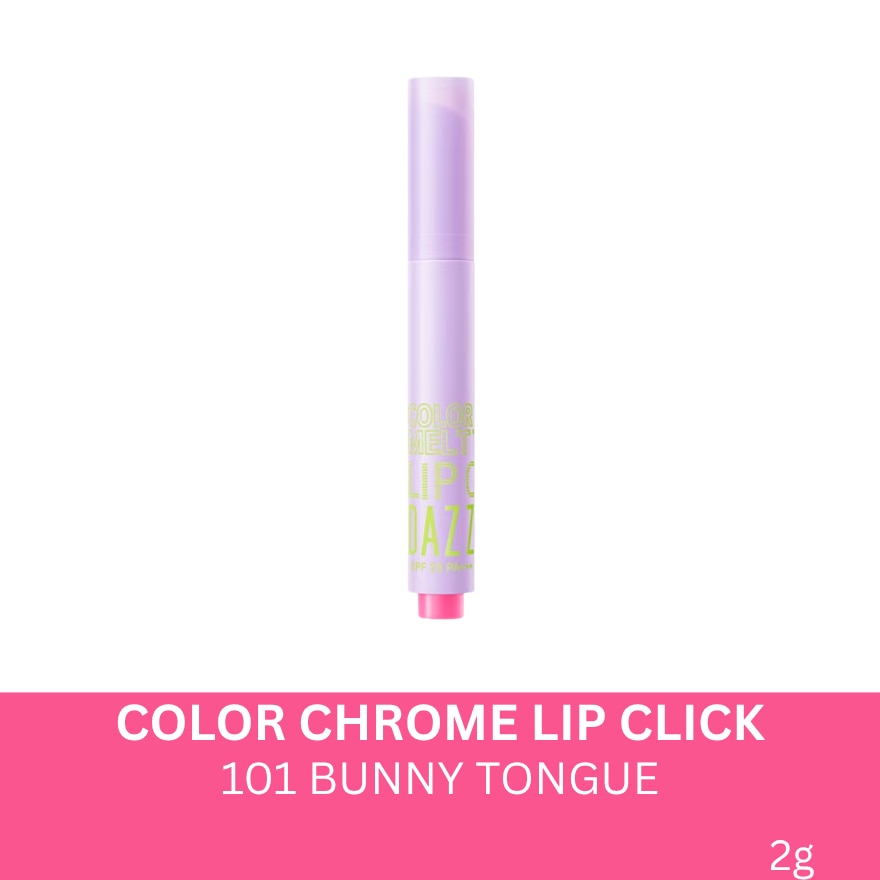 DAZZLE ME Color Chrome Lip Click- 101 Bunny Tongue 2g