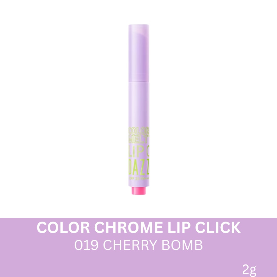 DAZZLE ME Color Chrome Lip Click- 019 Cherry Bomb 2g