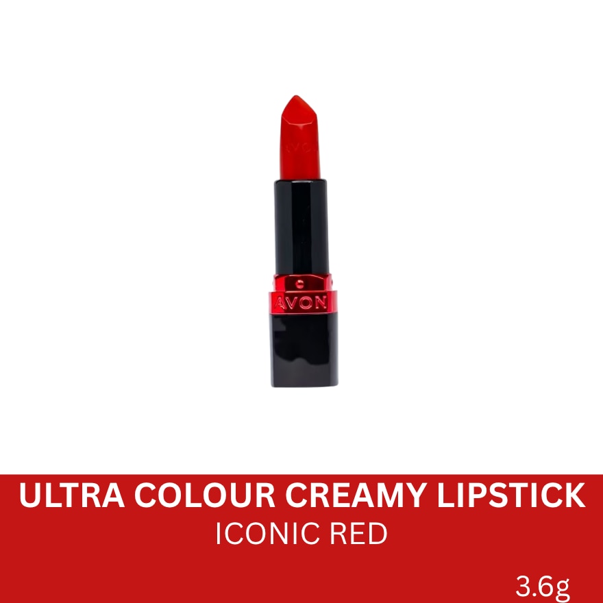 AVON Ultra Colour Creamy Lipstick Iconic Red 3.6g