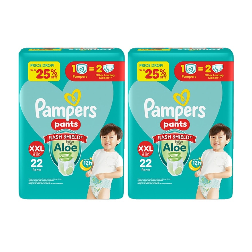 PAMPERS BABY DRY PANTS VAL XXL 22S X 2