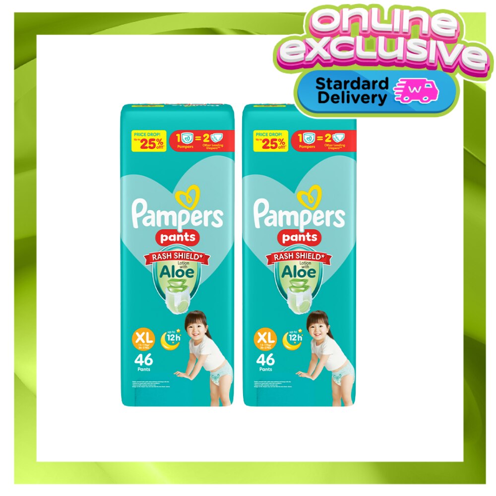 PAMPERS BABY DRY PANTS SJ XL 46S X 2