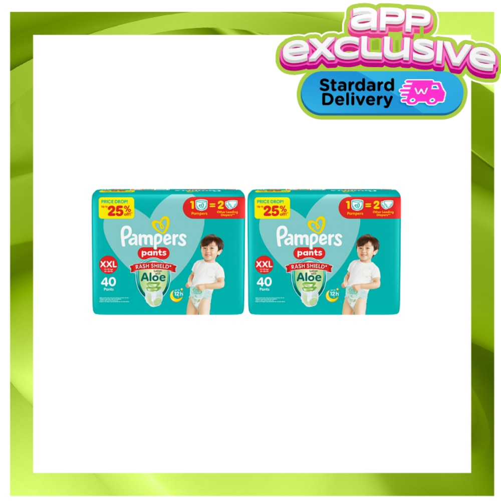 PAMPERS BABY DRY PANTS SJ XXL 40S X 2