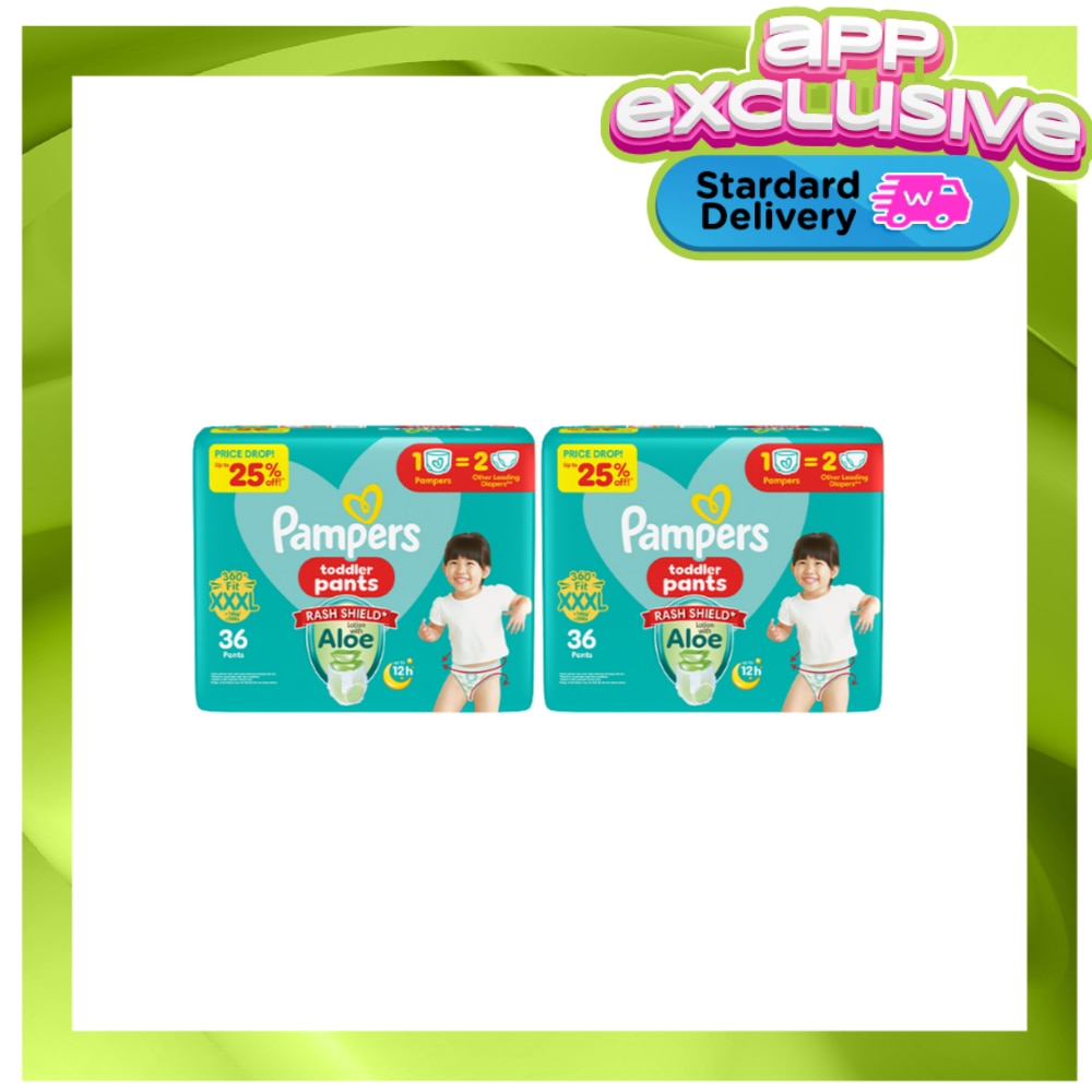 PAMPERS BABY DRY PANTS SJ 3XL 36S X 2