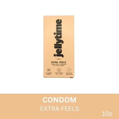 JELLY TIME JELLY TIME Extra Feels Condoms Ribbed, Dotted & Contoured 10s
