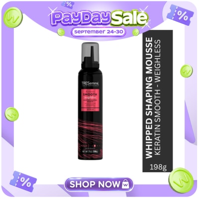 TRESEMME TRESEMME Keratin Smooth Weightless Whipped Shaping Mousse 198g image