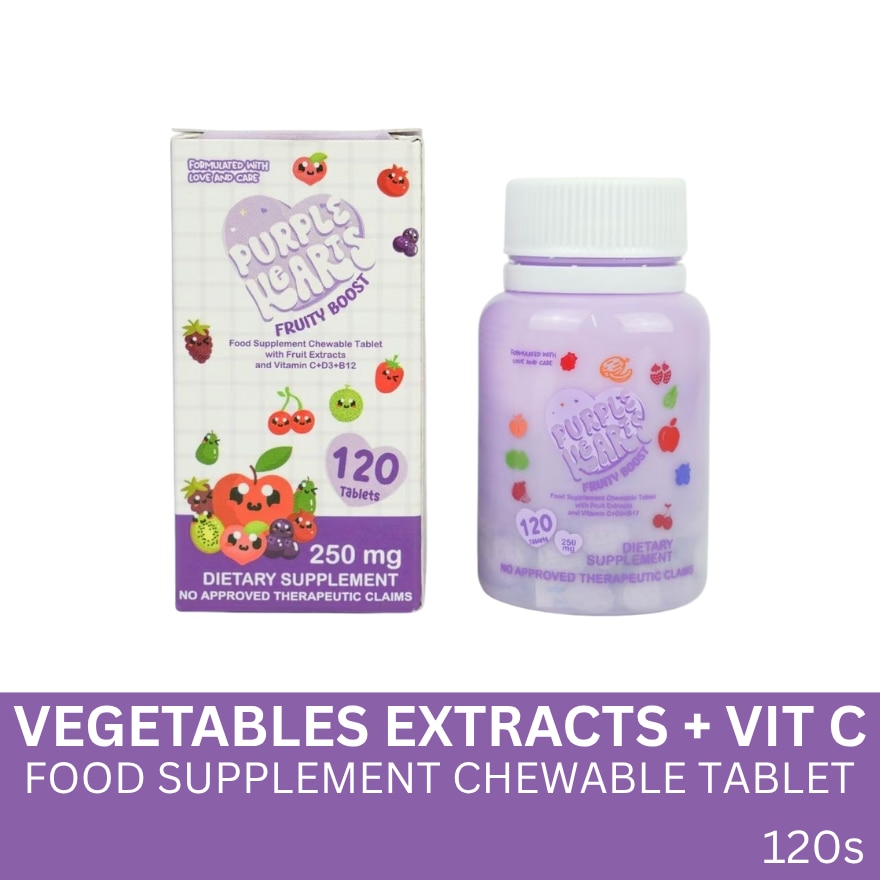 PURPLE HEARTS Fruity Boost 250mg 120 Tablets