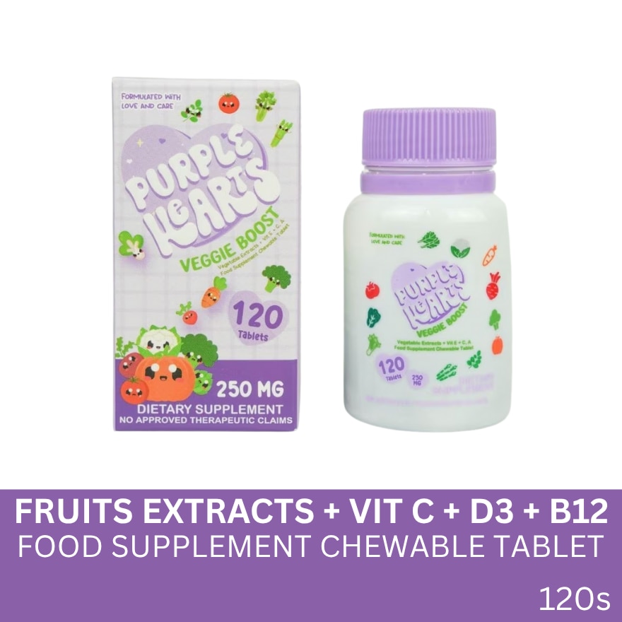 PURPLE HEARTS Veggie Boost 250mg 120 Tablets