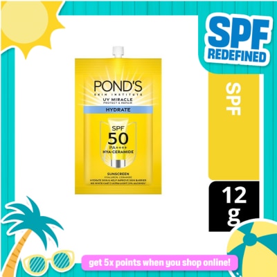 PONDS - PONDS UV Miracle Hydrate Sunscreen SPF 50 PA++++ 12g