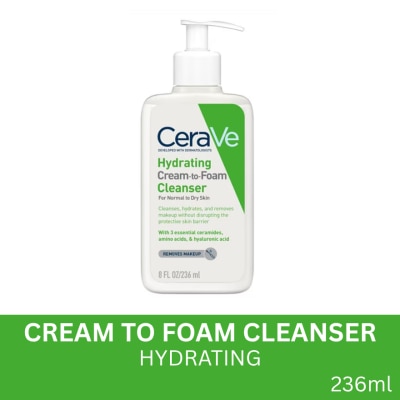 CERAVE Hydrating Cream To Foam Cleanser 236ml