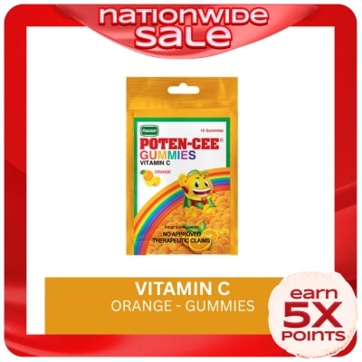 POTENCEE POTENCEE Gummies Vitamin C Orange 15s Ziplock Pouch