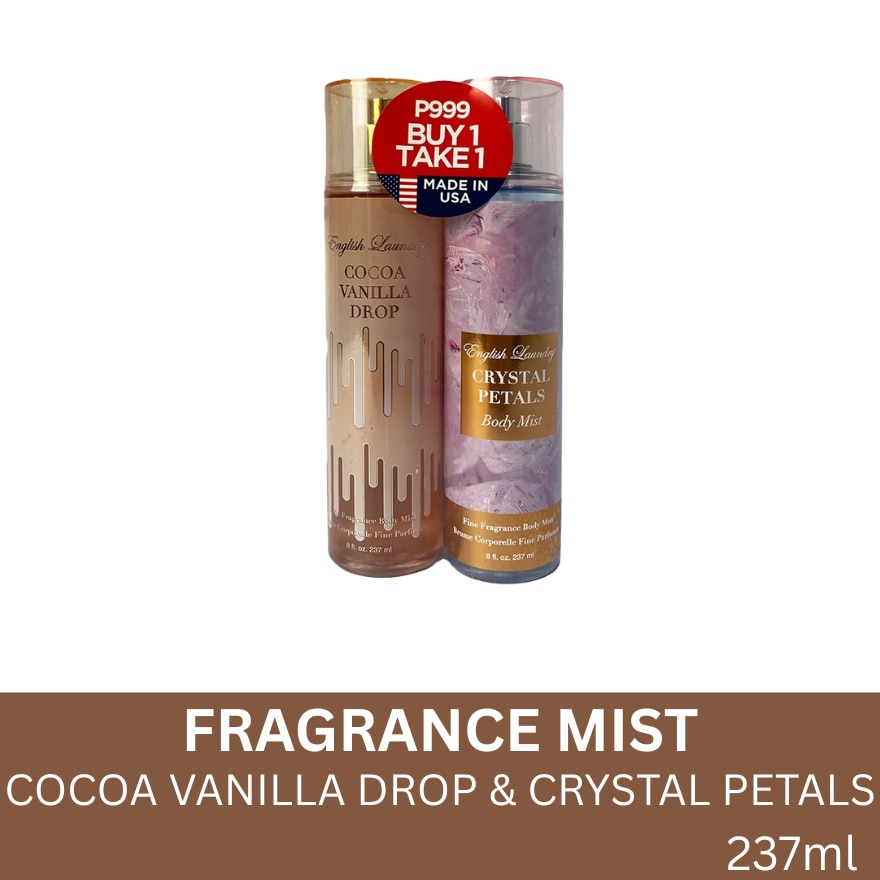 ENGLISH LAUNDRY Cocoa Vanilla Drop & Crystal Petals Body Mist 237ml