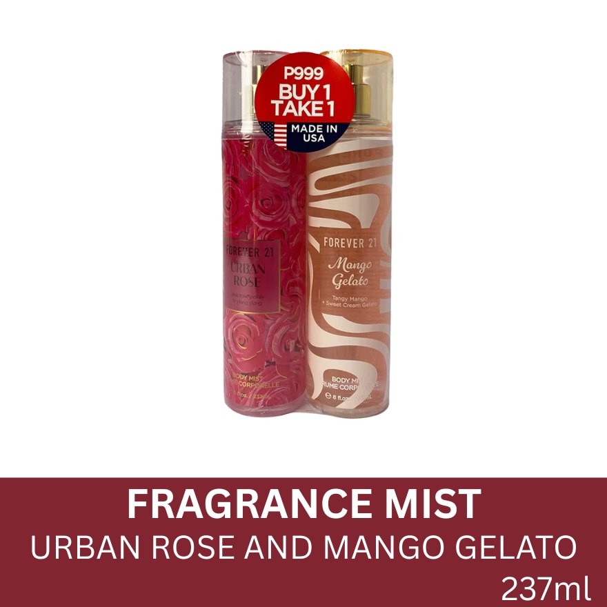 FOREVER 21 Urban Rose & Mango Gelato Body Mist 237ml