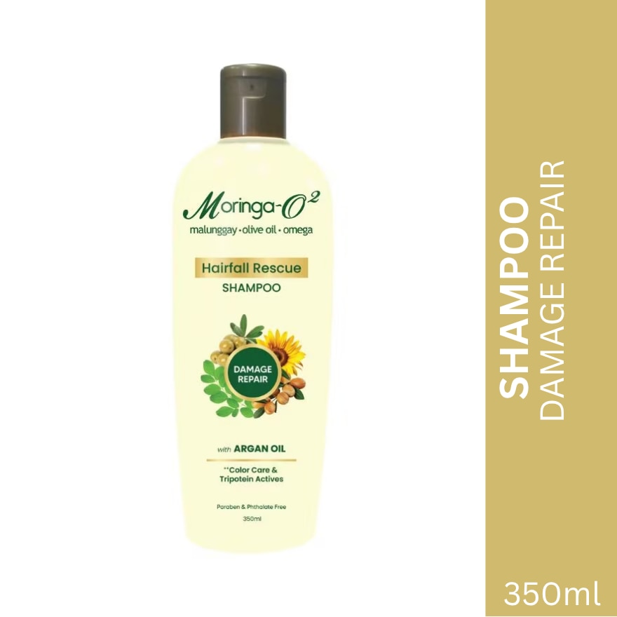 MORINGA O2 Herbal Hair-Fall Rescue with Argan Oil Damage Repair Shampoo 350ml