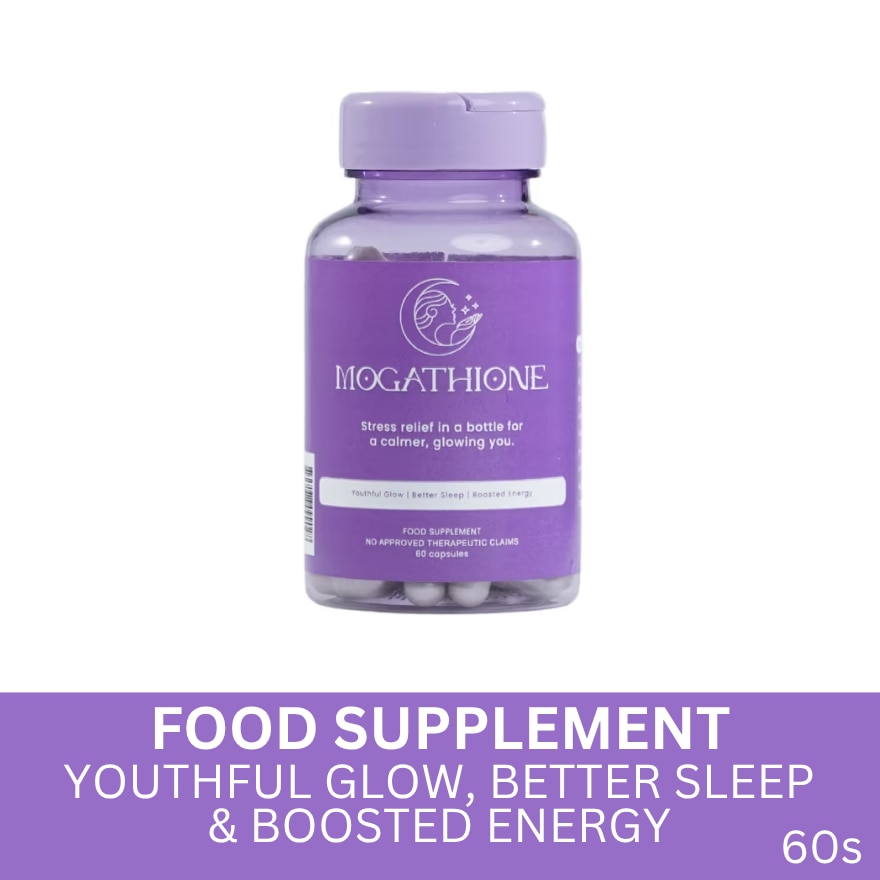 MOGATHIONE Stress Relief Youthful Glow Whitening Supplement 60 Capsules