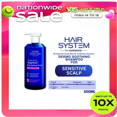 HAIR SYSTEM WS - WATSONS Hair System Scalptech Dermo Soothing Shampoo for Sensitive Scalp 500ml