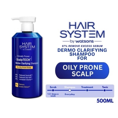 HAIR SYSTEM WS WATSONS Hair System Scalptech Dermo Clarifying Shampoo for Oily Prone Scalp 500ml