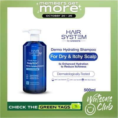 HAIR SYSTEM WS WATSONS Hair System Scalptech Dermo Hydrating Shampoo for Dry & Itchy Scalp 500ml image