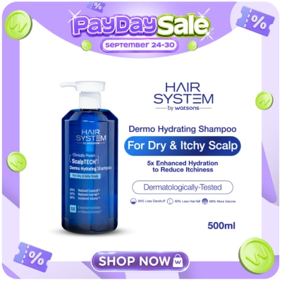 HAIR SYSTEM WS WATSONS Hair System Scalptech Dermo Hydrating Shampoo for Dry & Itchy Scalp 500ml image