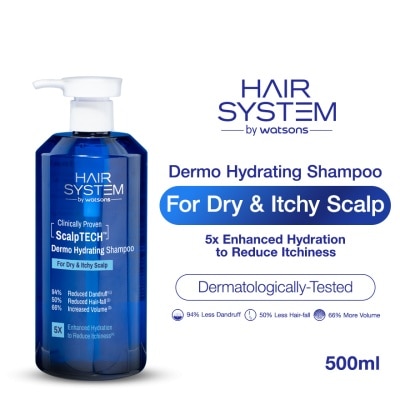 HAIR SYSTEM WS - WATSONS Hair System Scalptech Dermo Hydrating Shampoo for Dry & Itchy Scalp 500ml image
