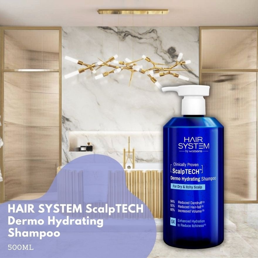 WATSONS Hair System Scalptech Dermo Hydrating Shampoo for Dry & Itchy Scalp 500ml