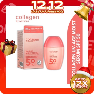 COLLAGEN WS WATSONS COLLAGEN UV-Age Moist Sun Serum SPF 50 PA++++ 50ml