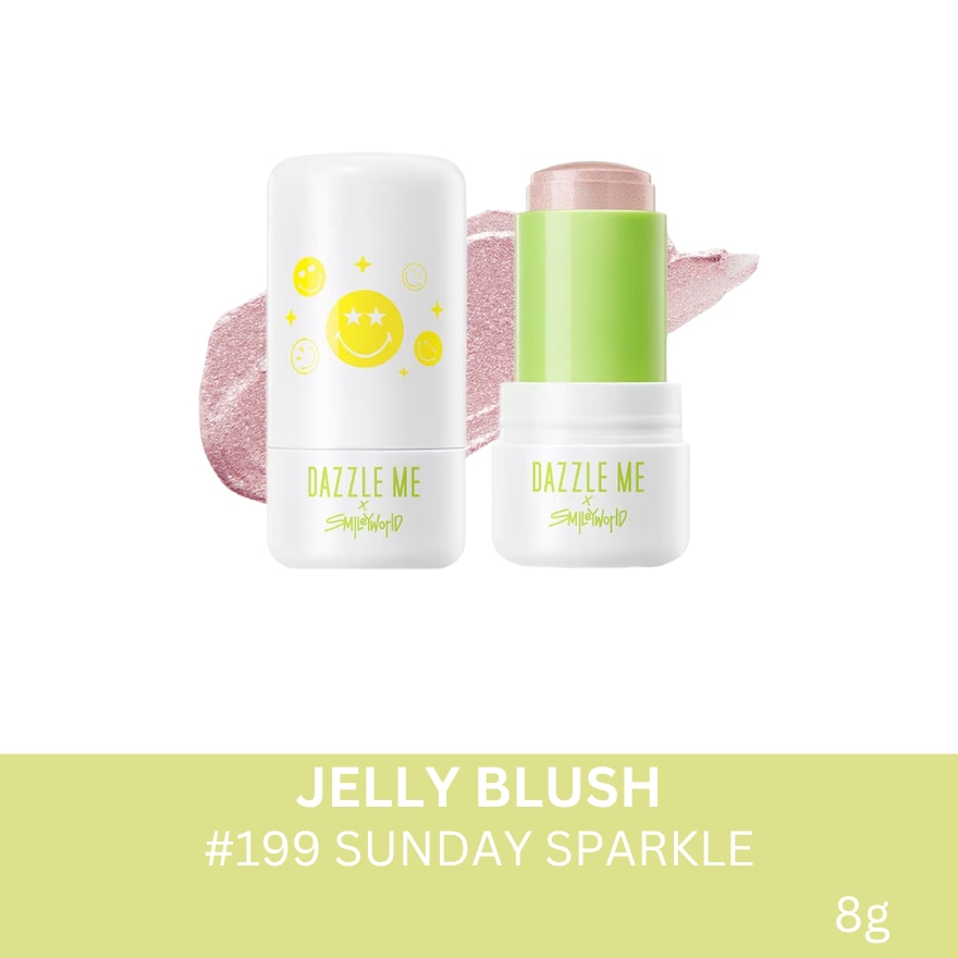 DAZZLE ME x Smiley World Gummy Bouncy Jelly Blush #199 Sunday Sparkle 8g