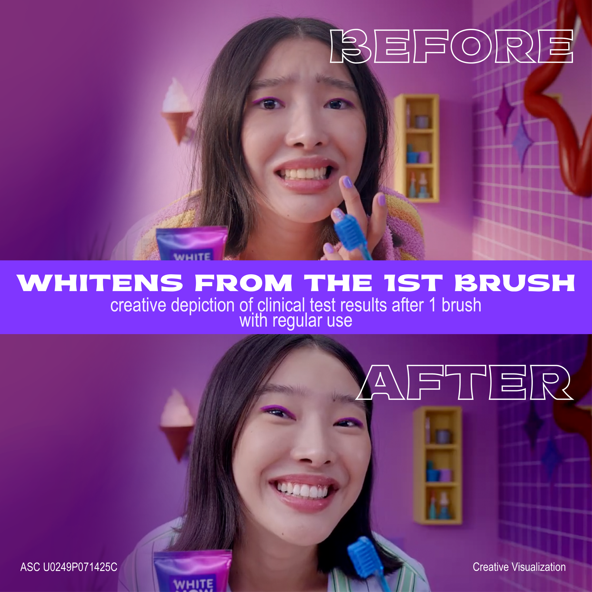 CLOSEUP White Now Purple Serum Toothpaste Twin Pack 100g