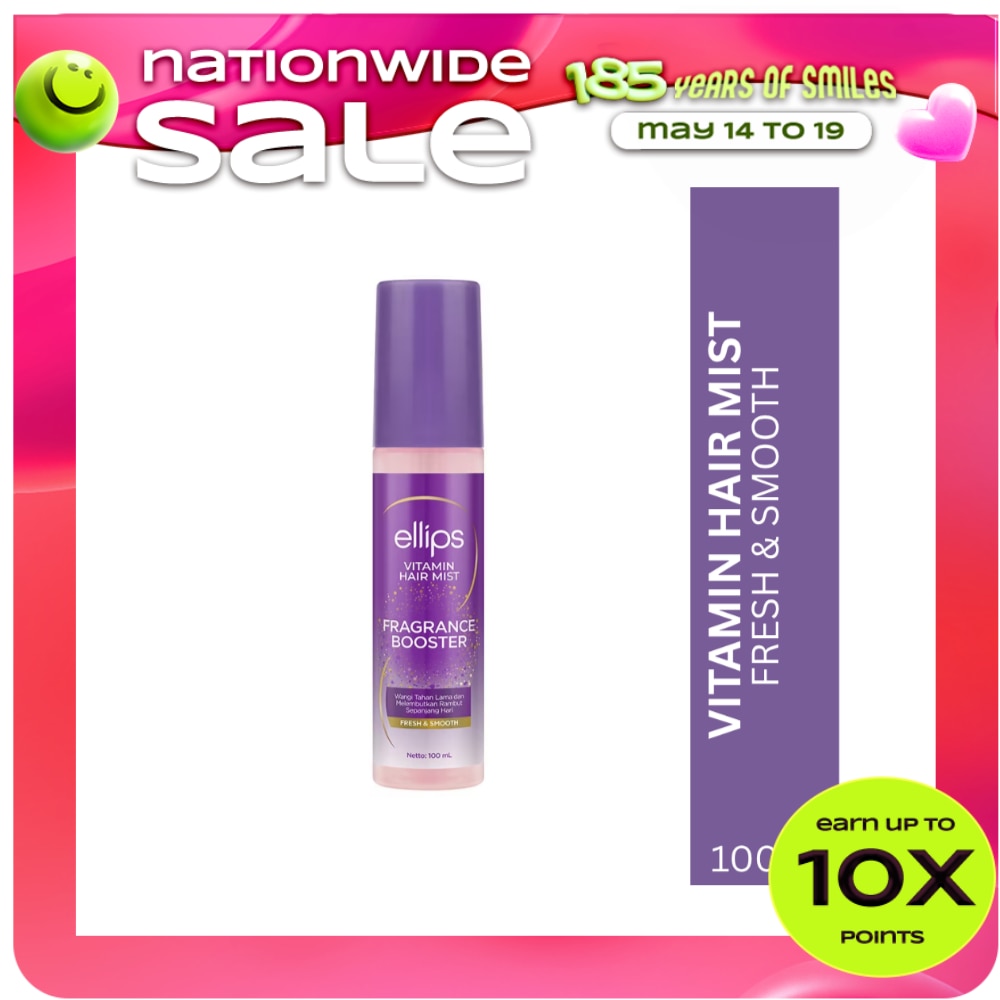 ELLIPS Vitamin Hair Mist Fresh & Smooth Fragrance Booster Spray Bottle 100ml