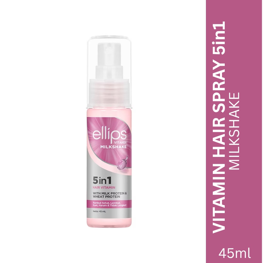 ELLIPS Vitamin Milk Shake 5 in 1 Hair Vitamin Spray Bottle 45ml