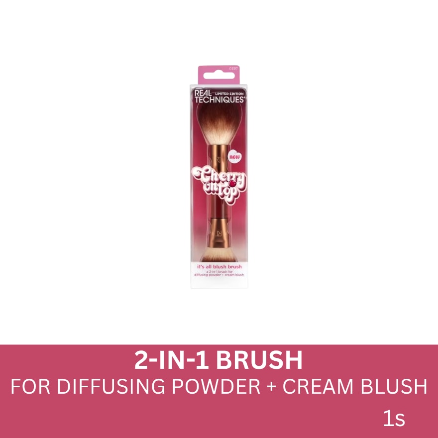 REAL TECHNIQUES Cherry On Top It's All Brush Brush 2in1