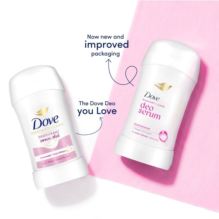 DOVE Radiant + Care Deodorant Serum Stick Niacinamide + Vegan Collagen 40g image