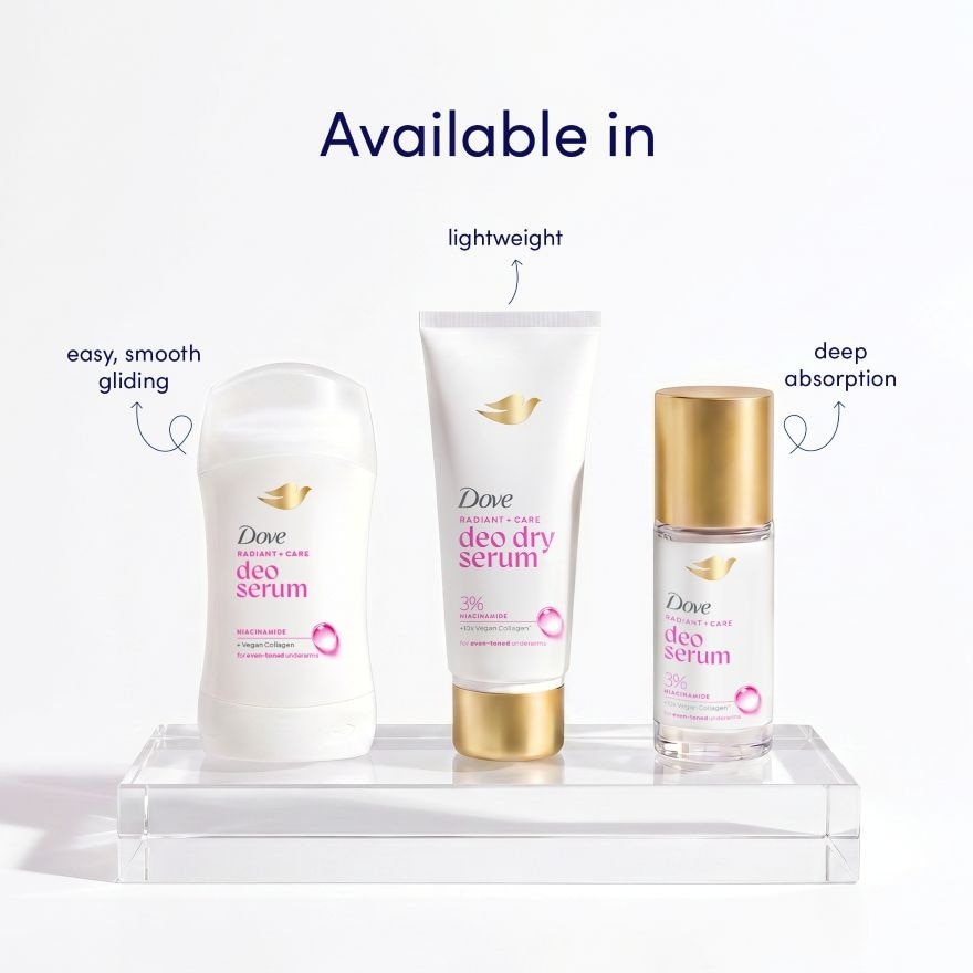 DOVE Radiant + Care Deodorant Serum Stick Niacinamide + Vegan Collagen 40g image