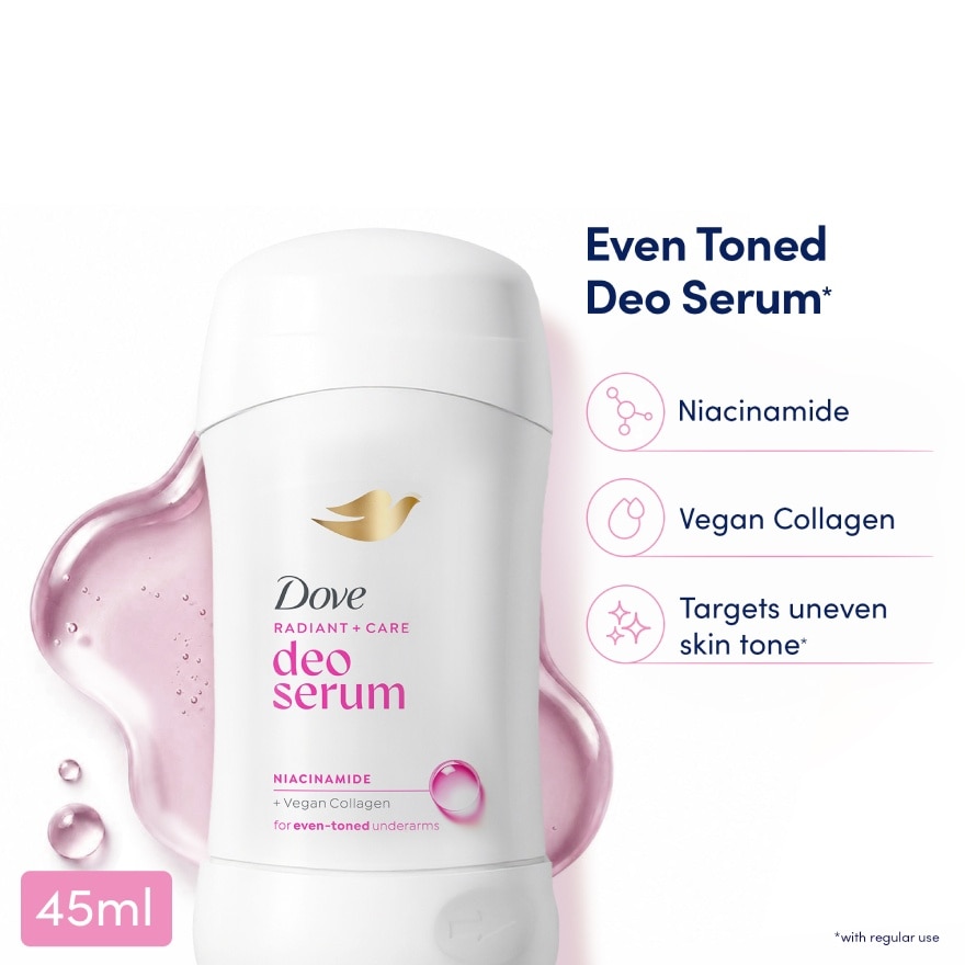DOVE Radiant + Care Deodorant Serum Stick Niacinamide + Vegan Collagen 40g image