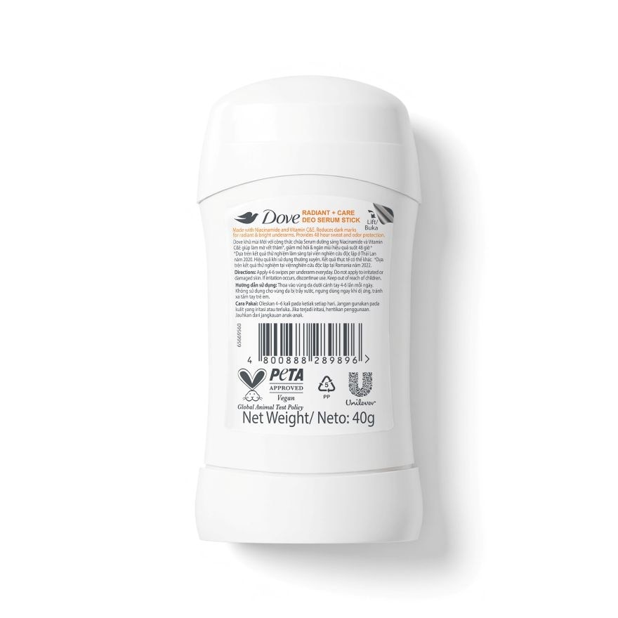 DOVE Radiant + Care Deodorant Serum Stick 40g image