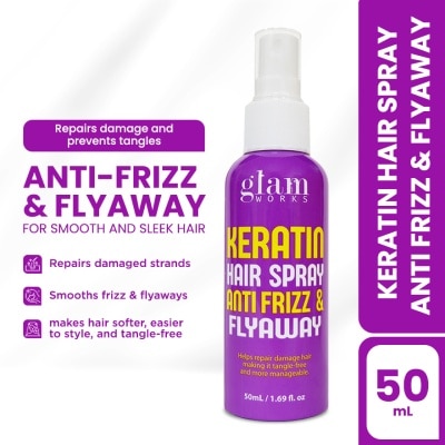 GLAMWORKS GLAMWORKS Keratin Hair Spray Anti Frizz & Fly Away 50ml