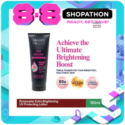 SNAKE BRAND - SNAKE BRAND Herbaceutic Rose Water Extra Brightening UV Protecting Lotion 180ml image