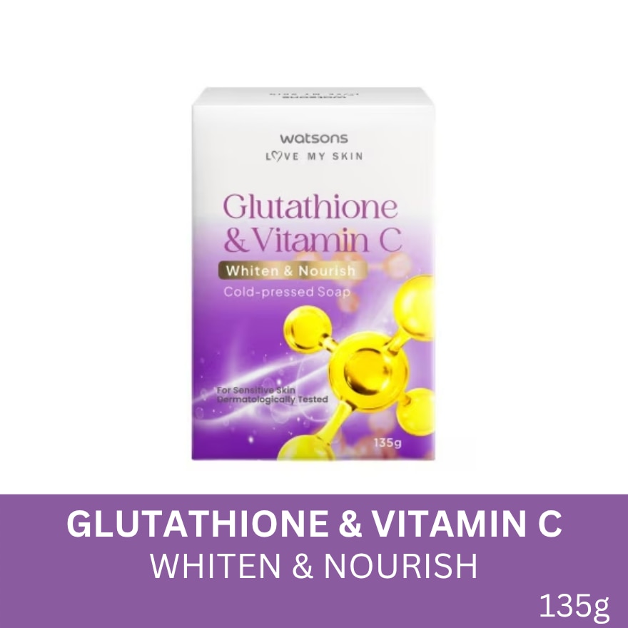 WATSONS Glutathione & Vitamin C Whiten and Nourish Cold-Pressed Soap 135g