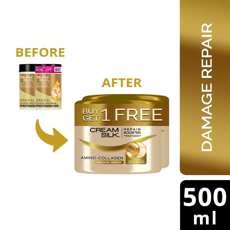 CREAM SILK Treatment Amino Collagen Damage Repair 500ml